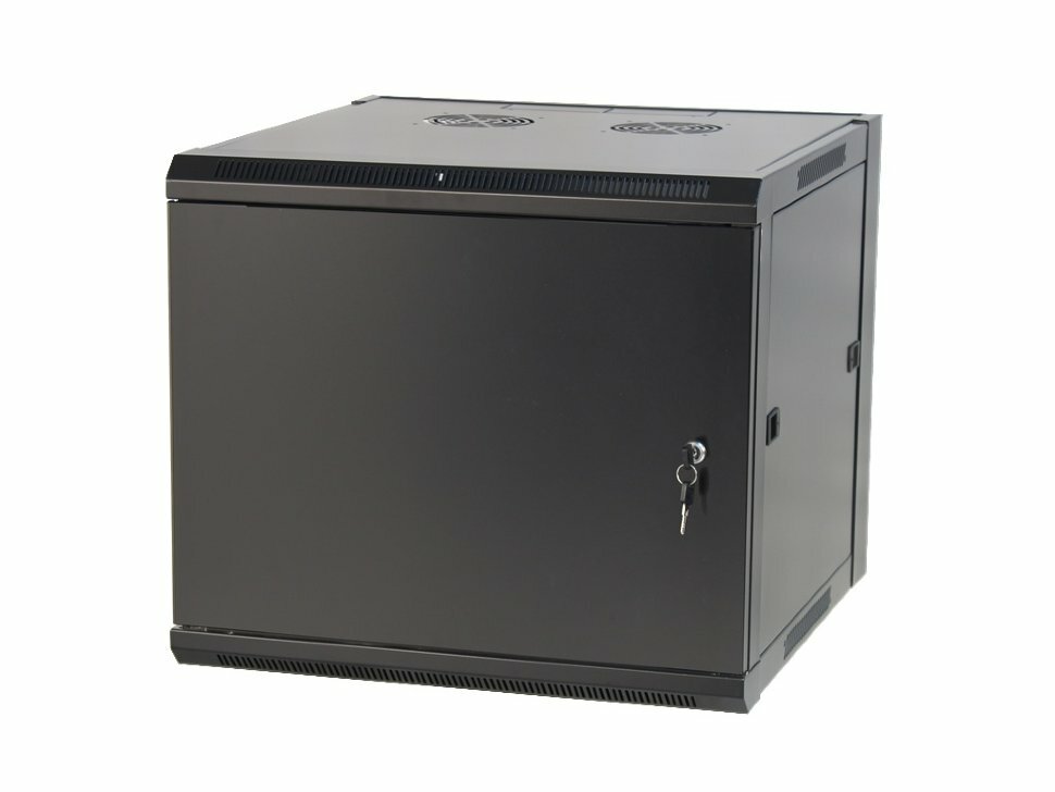 Настенный шкаф 15U, 600x600x769мм, 19", металлическая дверь, черный, MAXYS фото 1 — 