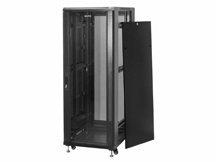 Напольный шкаф 42U, 600x800x2055мм, 19&quot;, черный (MAXYS MX-6842-B) — 