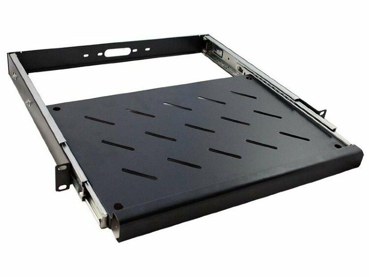 Полка клавиатурная выдвижная, черная — 