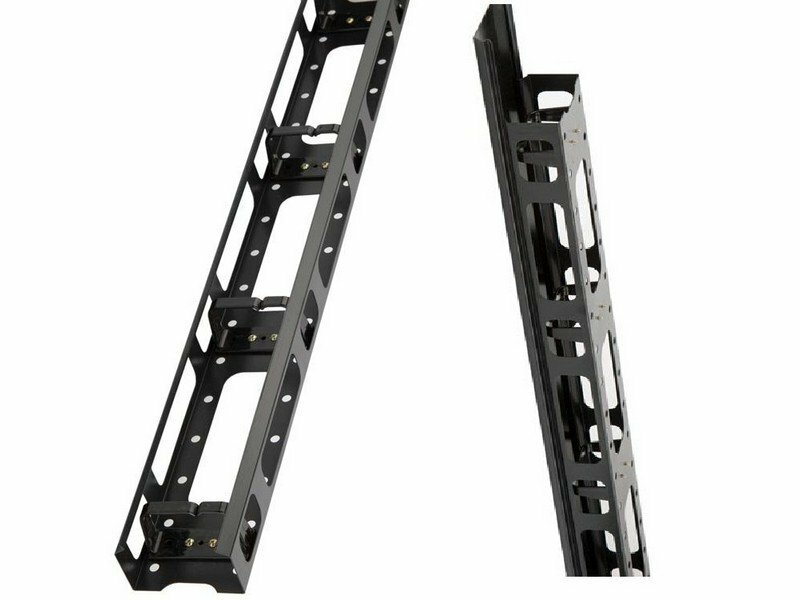 Вертикальный органайзер для шкафов 42U шириной 800 мм, черный (2 шт.) фото 1 — 